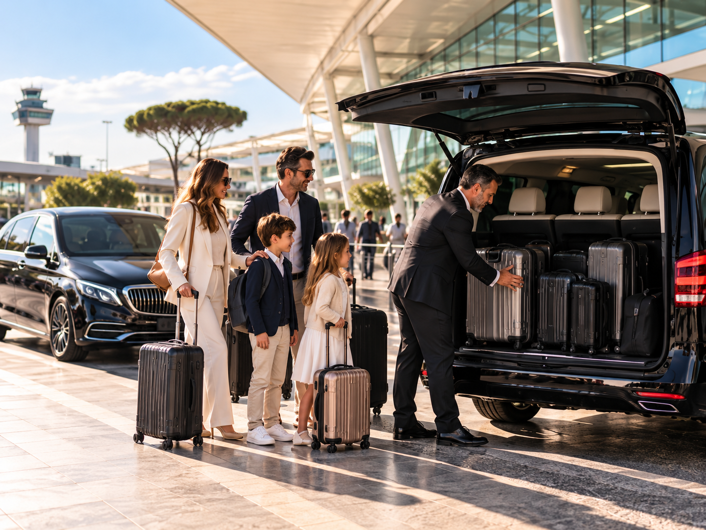 Luggage capacity for private transfer from Fiumicino Airport to Rome